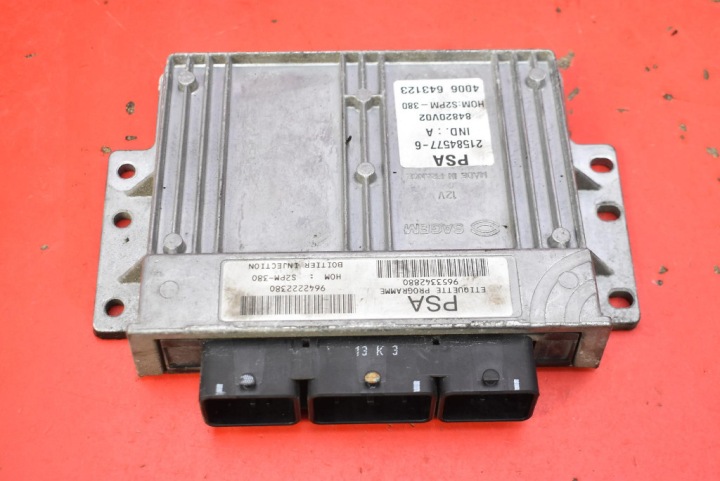 Bedienteil Computer DES MOTORS 9653342880 CITROEN C3 1 und 1.4 8V 75 KM 02-10
