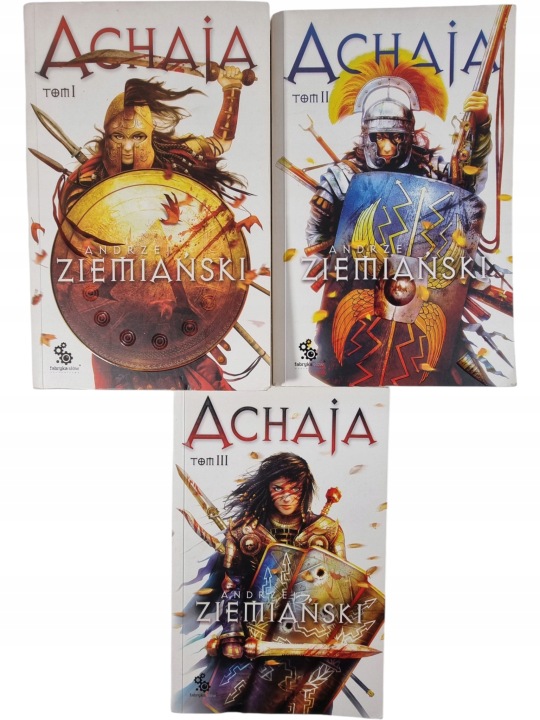 Zdjęcie egzemplarza: Achaja Tomy 1-3 / Andrzej Ziemiański zestaw książek