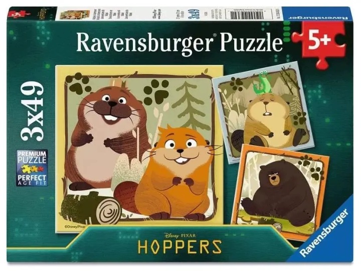RAVENSBURGER Puzzle На стрибок у дика природа 3x49 елементів