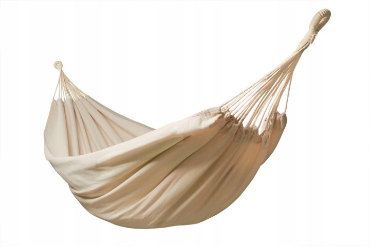 Houpací síť pro více osob 210 x 150 cm, nosnost až 300 kg – béžová
