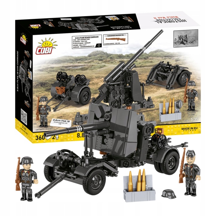 Cobi Historical Collection WWII Гармата 8.8 см Flak 18 3140 360 ел.