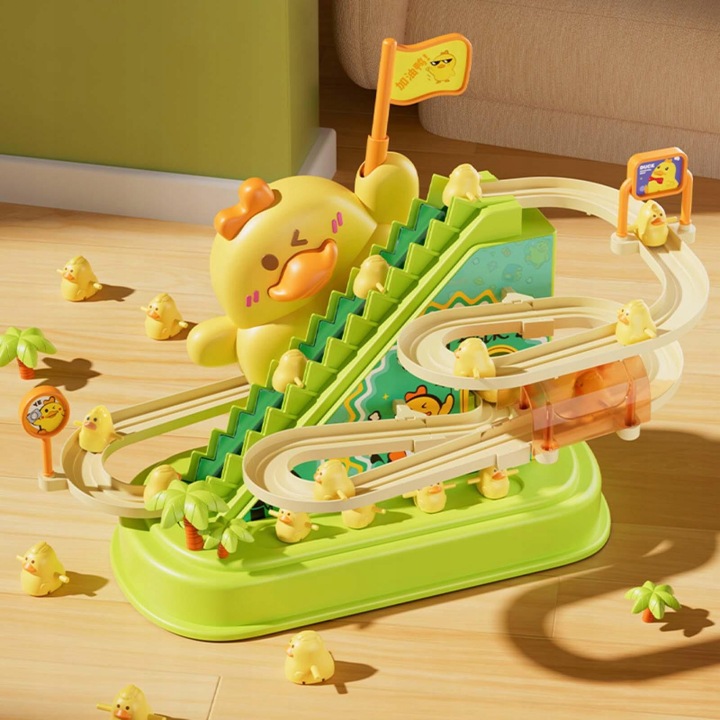 Playful Roller Coaster Toy Duck Малюків Duck Slide Сходи Indoor 12 качок — фото 7