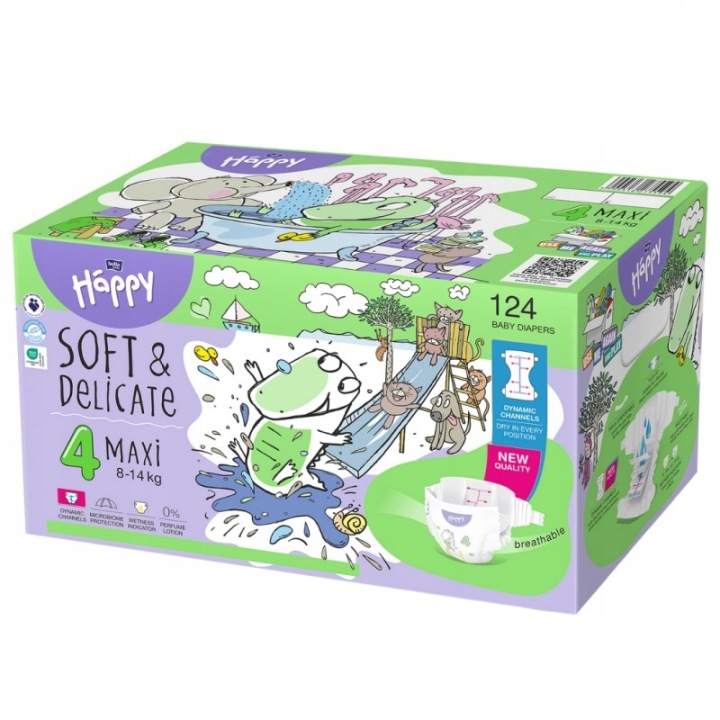 Підгузки BELLA HAPPY 4 MAXI 8-14 кг 124 шт. HAPPY BOX