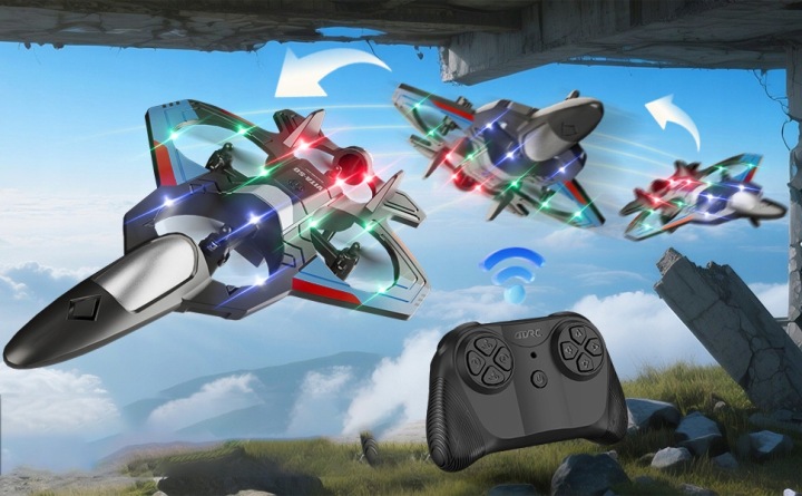 SAMOLOT NA PILOT ZDALNIE на пульт літаючий іграшка обертання 360 акумулятор — фото 7