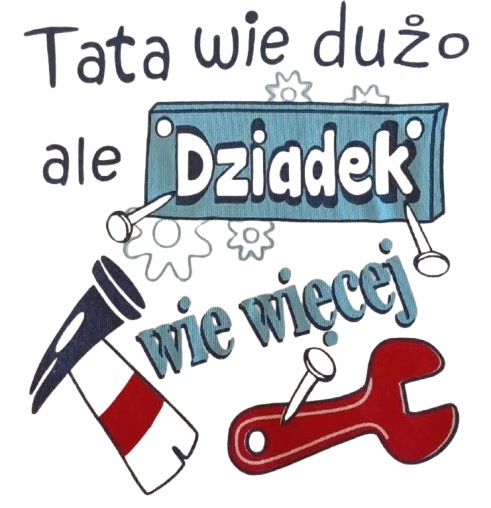 Body niemowlęce długi rękaw Tata wie dużo ale dziadek wie więcej — zdjęcie 2