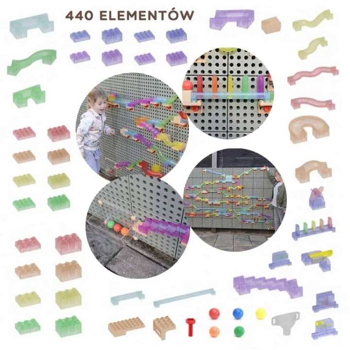 MASTERKIDZ Конструктор Трек для М'ячів Дошка STEM 440 елементів