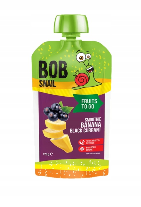 Пюре банан чорна смородина Bob Snail 120 г