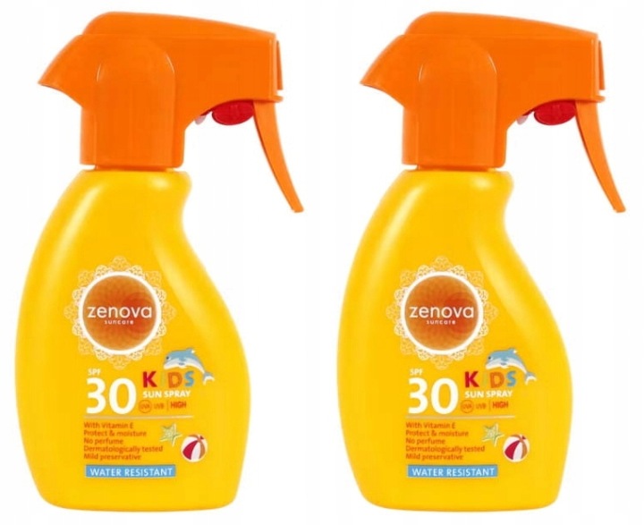 2 шт. Олійка для засмаги SPF 30 для Дітей спрей + Вітамін E безпечний крем