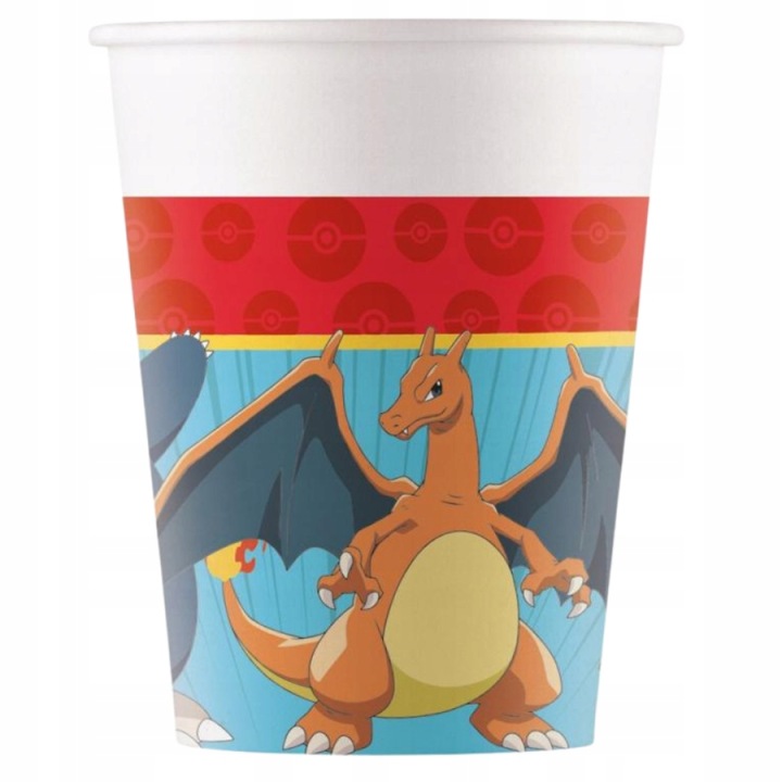 Стаканчики Паперові Декоративні На Свято Для Дитини 200 мл Pokemon 8 шт.
