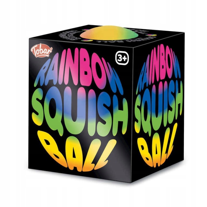 Rainbow Squish Ball веселковий сквіш антистрес м'яч сенсорний 7 см — фото 3