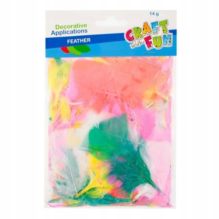 Пір'їнки декоративні 14 г мікс кольорів CRAFT WITH FUN 428904
