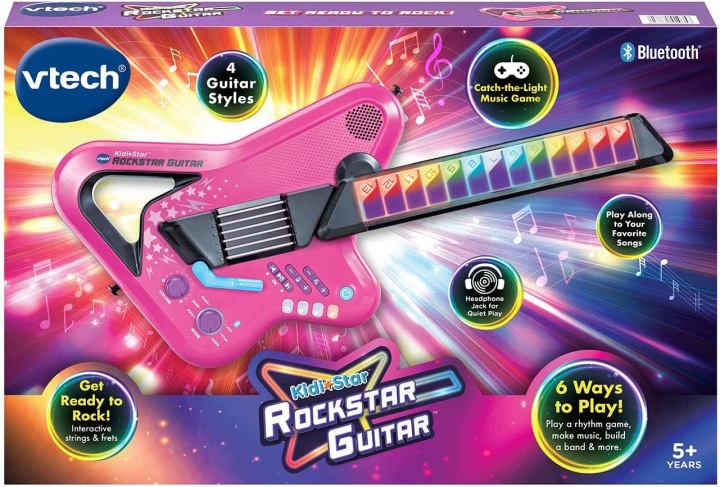 VTECH Kidi Star Rockstar Гітара електрична рожева (Англійська Версія — фото 8