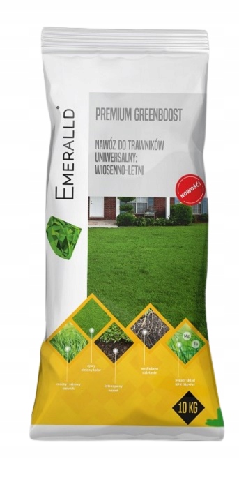 Hnojivo na trávy Emeralld Greenboost 10 Kg Organické Rychlý Účinek