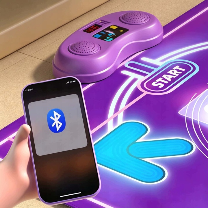 Килимок танцювальний для дітей з BLUETOOTH LED 4 режимів складаний легкий на подарунок — фото 3