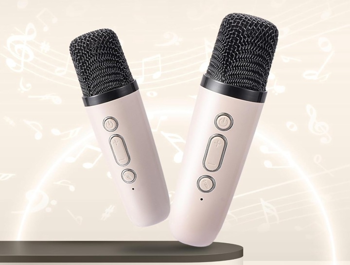 Набір для караоке два мікрофони колонка для дитини бездротовий bluetooth — фото 3