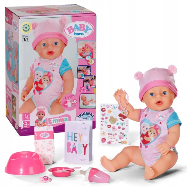 BABY born Інтерактивна Лялька Emma Немовля 43 см Малюк Аксесуари (вживаний)