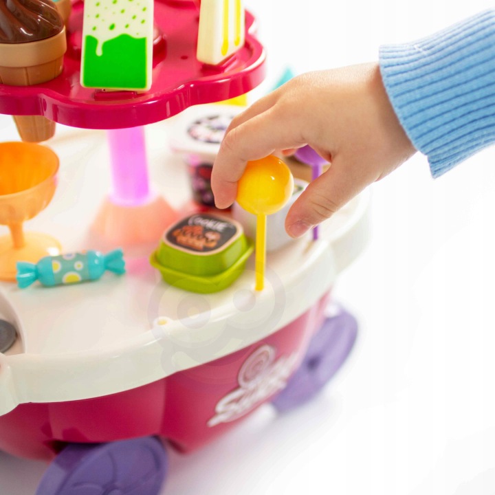 SKLEP WÓZEK LODZIARNIA CUKIERNIA DŹWIĘK LED WOOPIE Materiał plastik