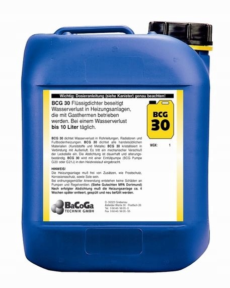 Tekutina pro utěsnění instalace plynové pece BCG30 Armack 1L Do 10L/24h