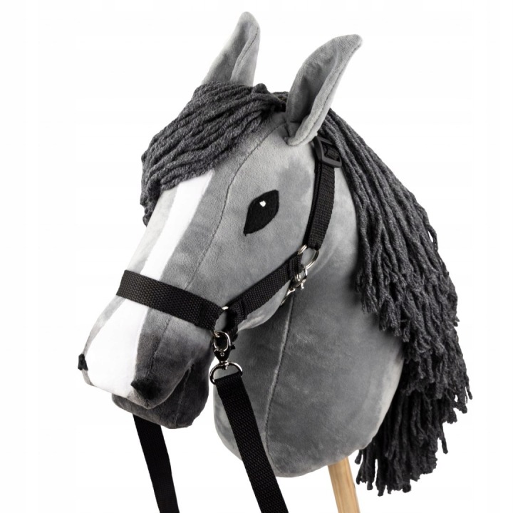 Набір Skippi - Hobby Horse Сірий - Попона фуксія і темно-синій - Недоуздок лаванда — фото 2