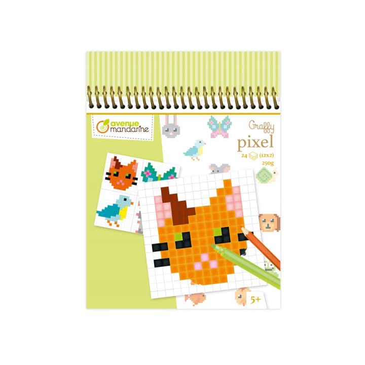 Розмальовка Graffy Pixel Тварини домашні Avenue Mandarine