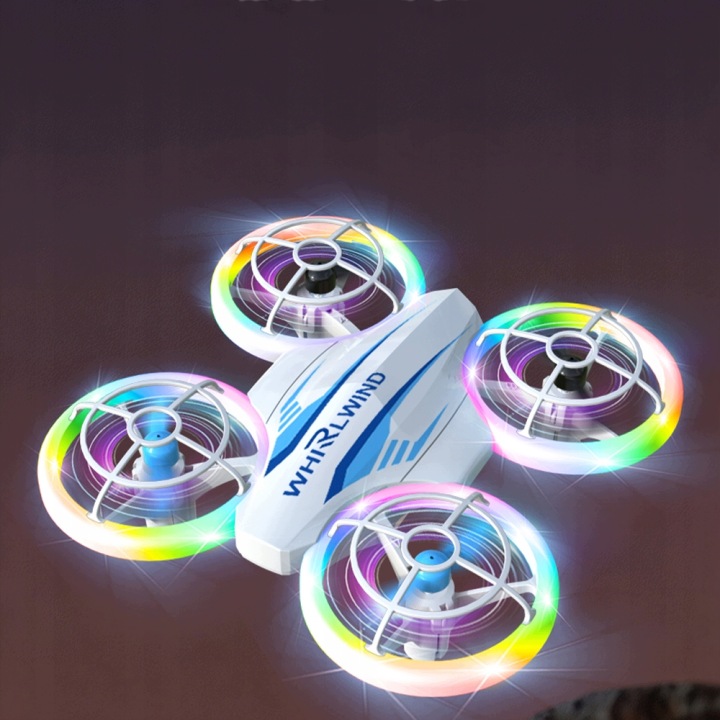 Міні дрон RC 6 режимів LED 3 батарейки трюки подарунок для дітей 6+ — фото 4