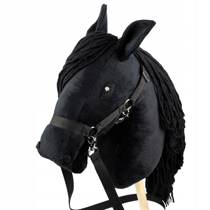 Hobby Horse Skippi A3 чорний Польський кінь на палиці +недоуздок з поводами