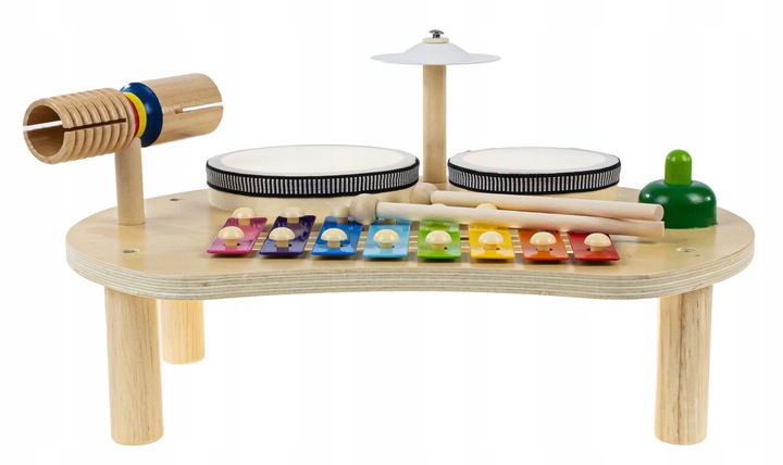WOODEN DRUMS FOR KIDS CYMBALS MUSICAL TOY MUSIC SET Manufacturer code 5650