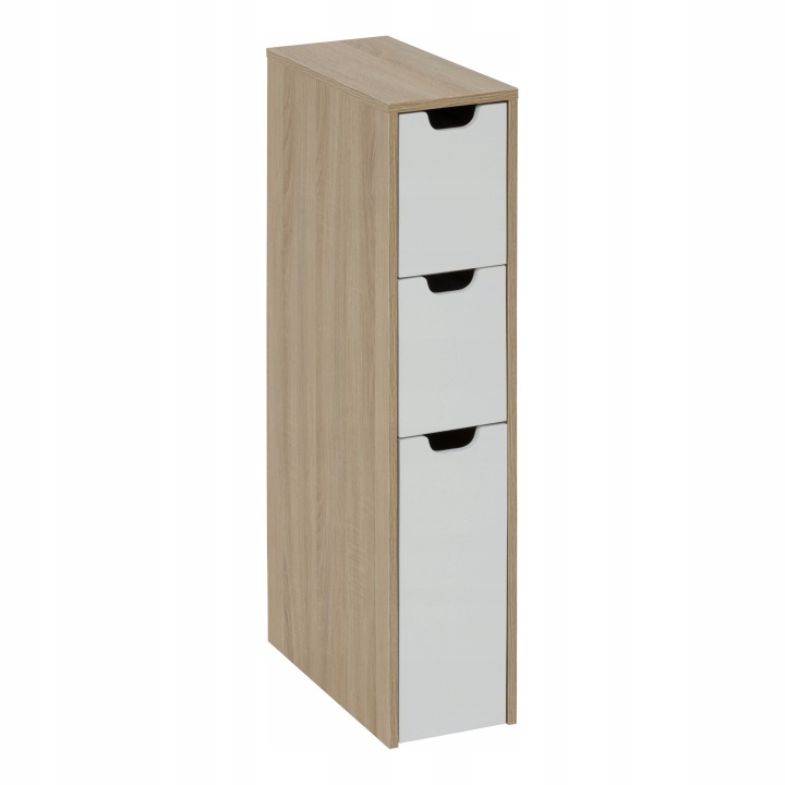 Úzká Modulární Skříňka Mdf Se 3 Zásuvkami 40 X 18 X 80 CM Béžová