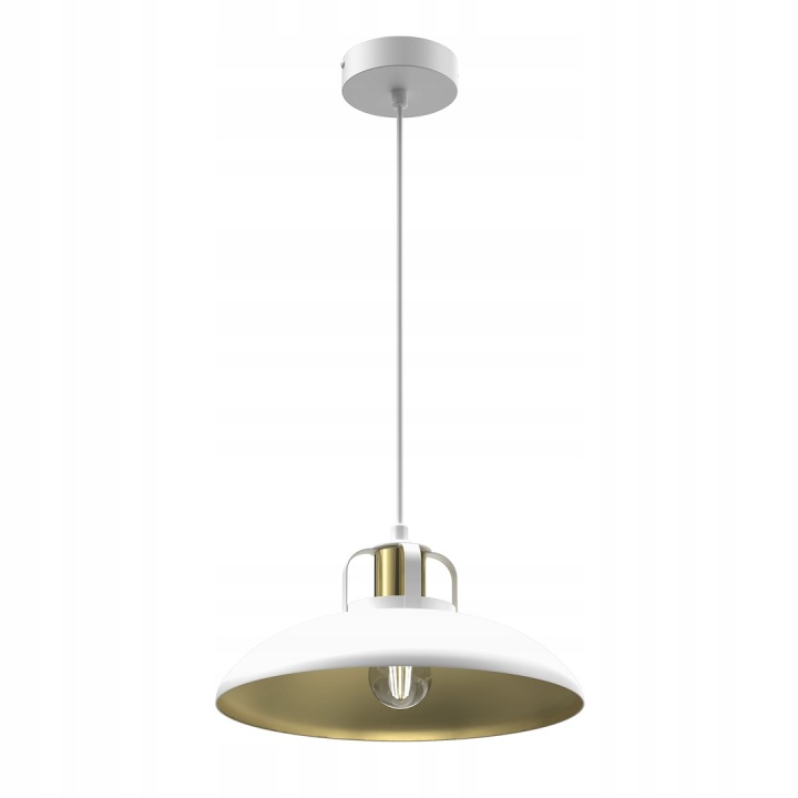 MiLAGRO Závěsná lampa Felix 1Xe27 Bílá/Zlatá Stropní osvětlení