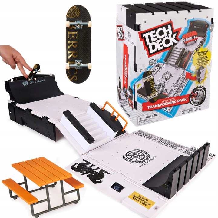 TECH DECK ZESTAW ROZKŁADANY SKATE PARK RAMPA FINGERBOARD +DESKA THE BERRICS