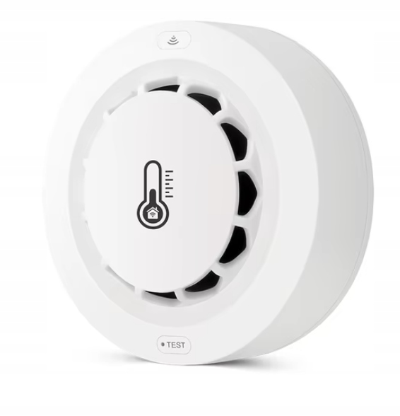 3v1 Detektor kouře a vlhkosti 80 dB Zvukový alarm a WiFi Tuya
