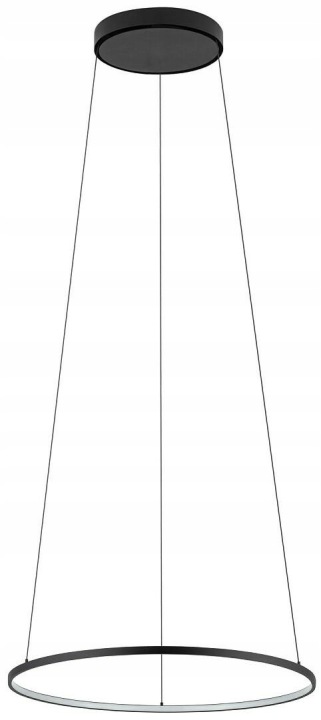 Závěsná lampa Circolo Černá 18W Led 4000K 45cm Stropní Svítidlo Pokoj Dům