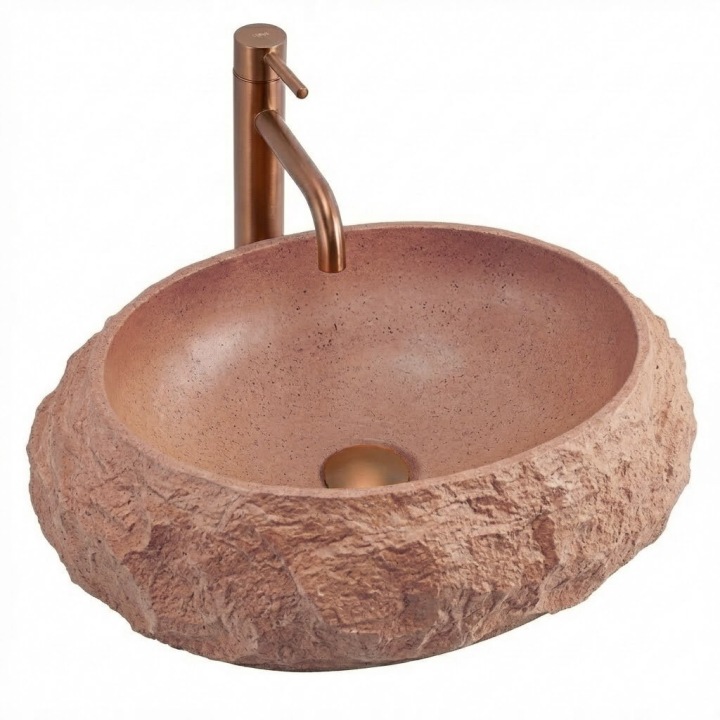 Umyvadlo Mika Terracotta Na Desku