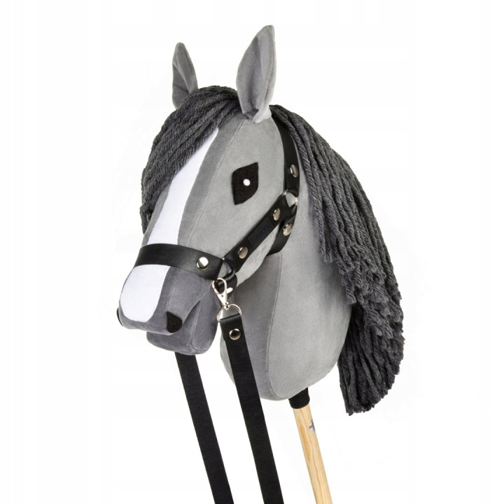 Недоуздок для Hobby Horse поводи екошкіра чорний — фото 2