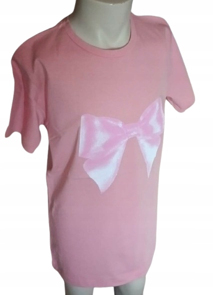Bluzka t shirt dla dziewczynki bawełniana koszulka krótki rękaw — zdjęcie 3