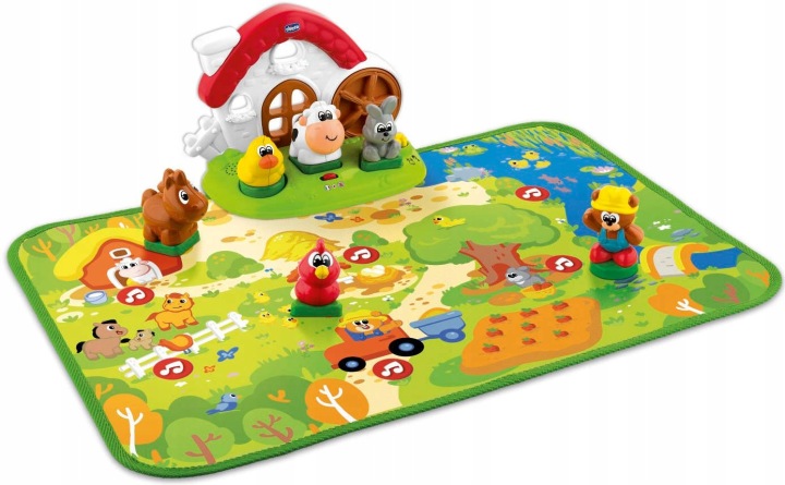 Килимок двомовний Chicco Animals Ферма тварини англійська/іспанський Опис (після повернення) — фото 2