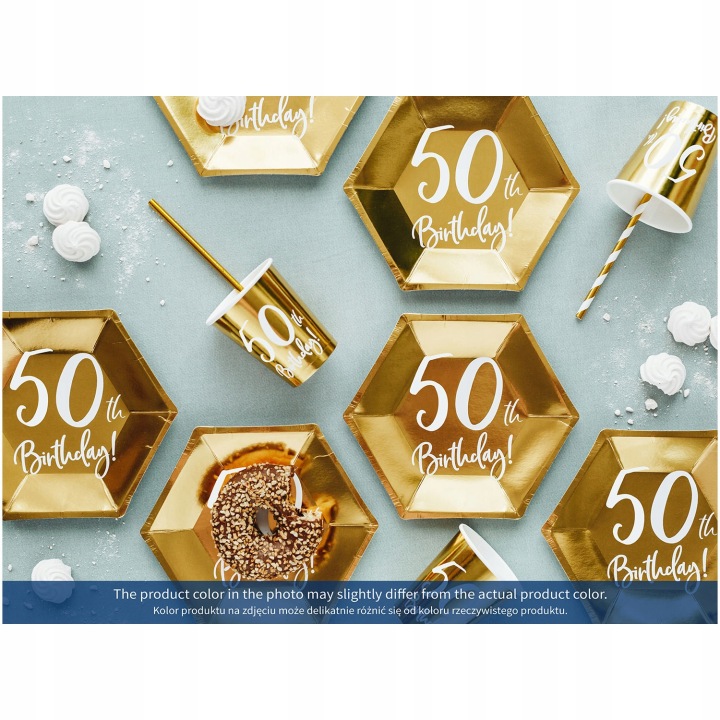 Тарілочки 50th Party Deco День народження 20 см 6 шт. — фото 2