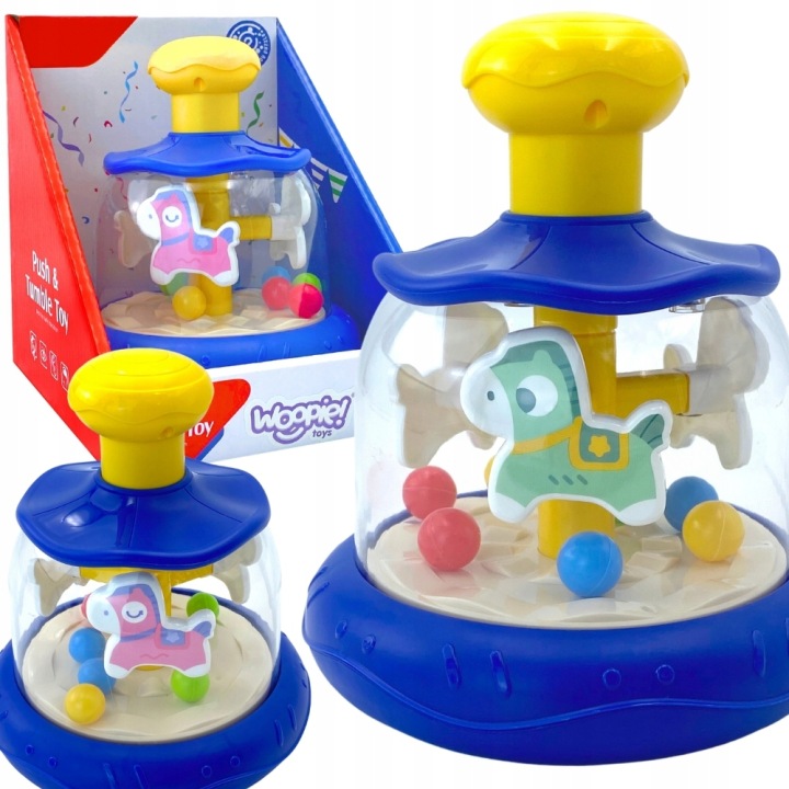 Каруселька для немовляти дзиґа з кульками конячки подарунок WOOPIE BABY — фото 5