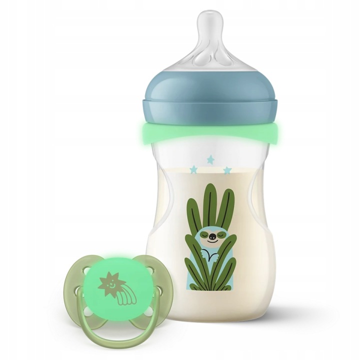 Philips avent пляшка 260 мл соска natural response nighttime 0+ scd83817 — фото 2