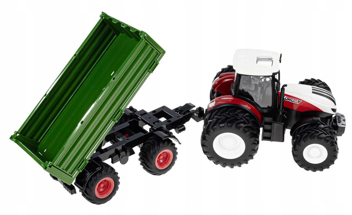 REMOTE CONTROLLED TRACTOR FOR CHILDREN TRAILER LED LIGHT + REMOTE CONTROL Brand click4TOYS