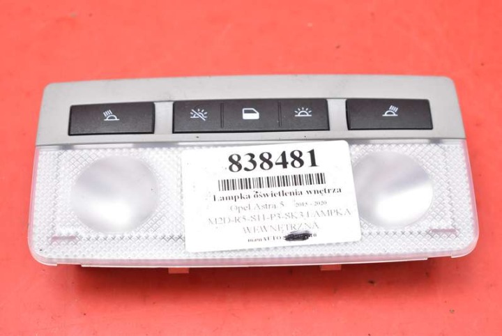light lighting of the interior front 13467030 OPEL ASTRA 5 V K 15-20