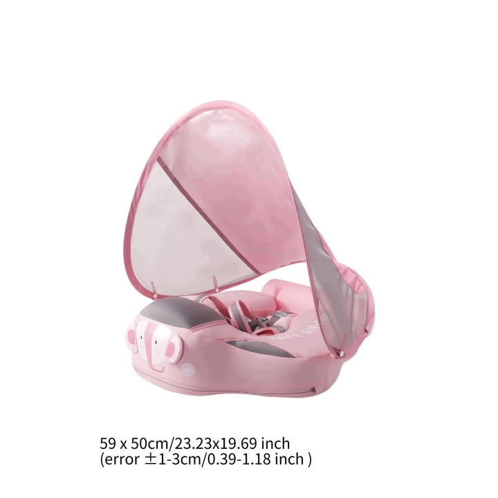 Baby Swim Float Non Надувний Swim Ring Для хлопчиків і дівчаток Sun Protection Рожевий — фото 3