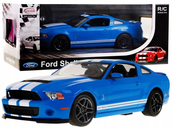 Ford Shelby Mustang GT500 синій RASTAR 1:14 На радіокеруванні + пульт — фото 5