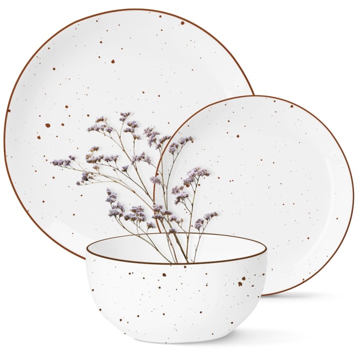 Jídelní Sada Z Porcelánu Mg Home Gemma 12 Kusů Pro 4 Osoby