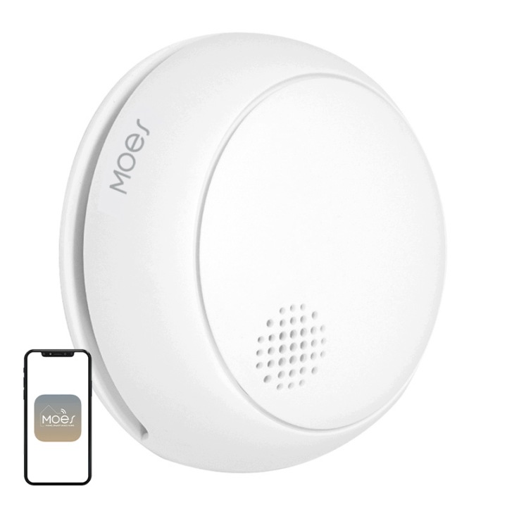 Detektor kouře Moes SSD01 ZigBee Inteligentní stropní alarm Aplikace Hlasitý 85 dB