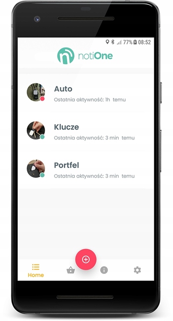notiOne go! плюс трекер BLUETOOTH додаток iOS ANDROID дальність вся PL — фото 8