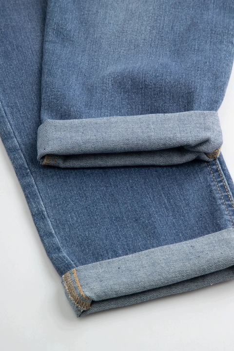 Штани Джинсові Baggy Хлоп'ячі Штани Regular Сині 140 Mokida ZM6 — фото 4