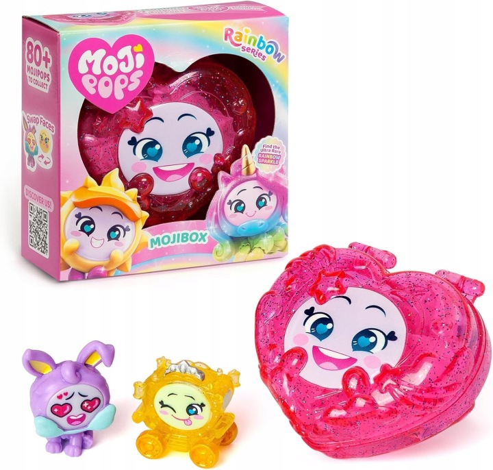MOJIPOPS сердечко з фігурками сюрприз MOJIBOX серія RAINBOW зелена