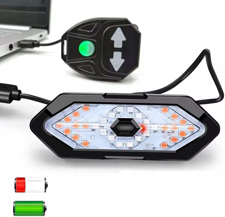 Бездротовий Поворотник Велосипедний LED З зарядкою USB Акумулятор 900 мАг — фото 9