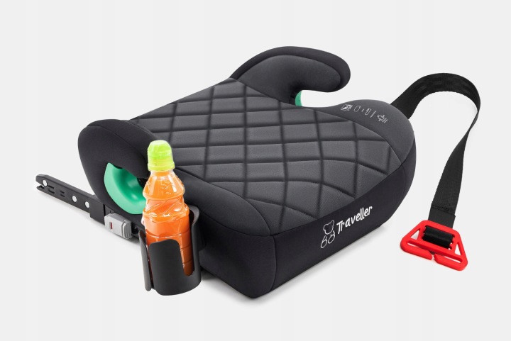 Автокрісло підкладка сидіння з ISOFIX чорно-сірий стьобаний R129 — фото 2
